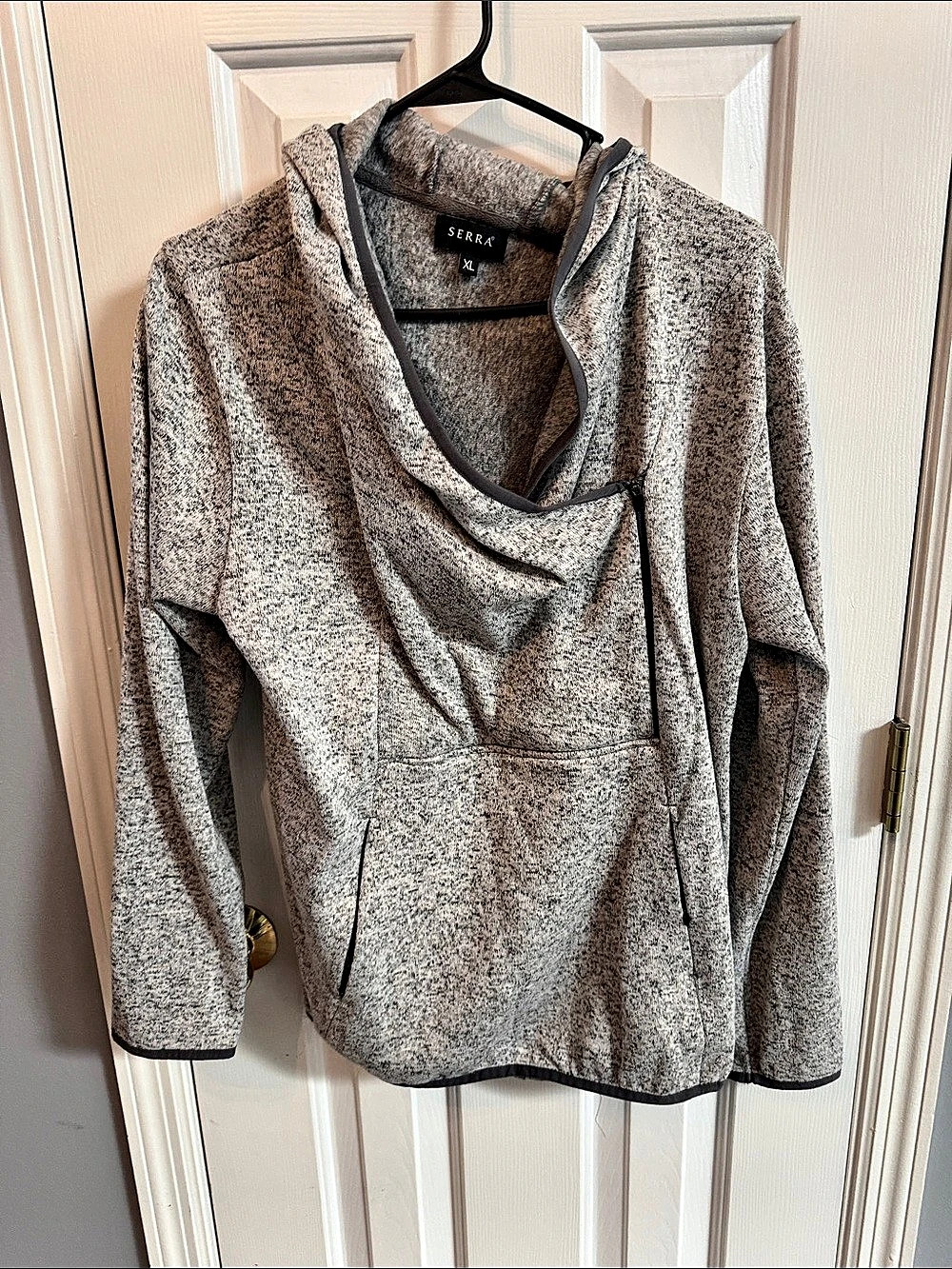 Serra Women's Cowl Neck Pullover Gray XL Like New